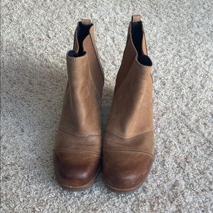 Sorel Tan Leather Women's Wedge Boots